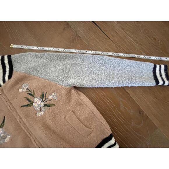 Maeve Cozy Embroidered Bomber Jacket - Small - Picture 6 of 9